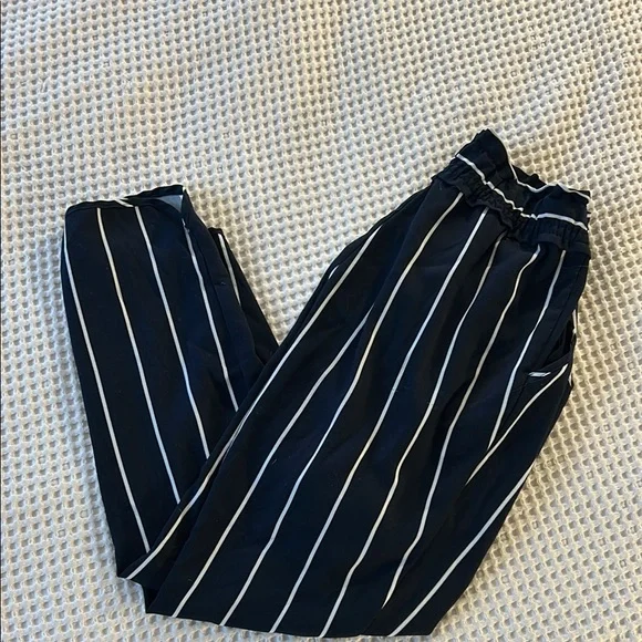 Striped Navy Jogger Pants - Picture 4 of 5